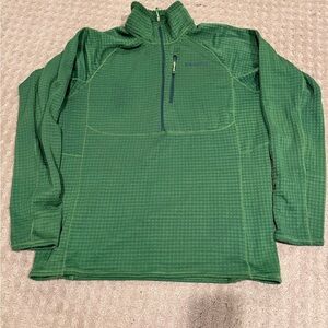 Patagonia R1, Men’s Large, Green Quarter-Zip Pullover